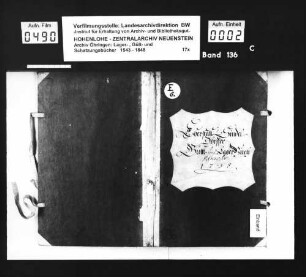 Lager- und Gültbuch über die hohenlohe-weikersheimischen Lehengüter zu Eberstal und Sindeldorf.