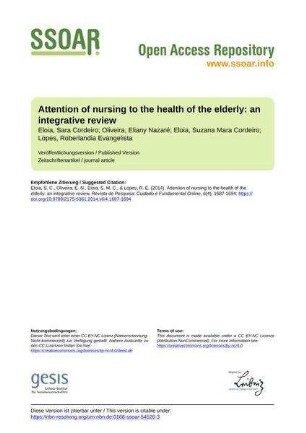 Attention of nursing to the health of the elderly: an integrative review