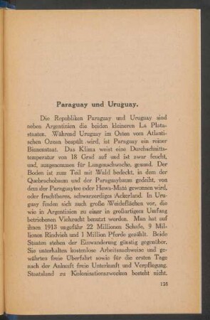 Paraguay und Uruguay.