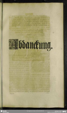 Abdanckung