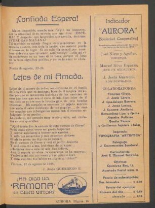 Lejos de mi amada.