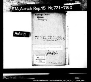 Die Genehmigung für Wilhelm Diedrich Janssen in Walle zur Führung des Familiennamens de Vries