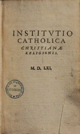 Institutio catholica christianae religionis