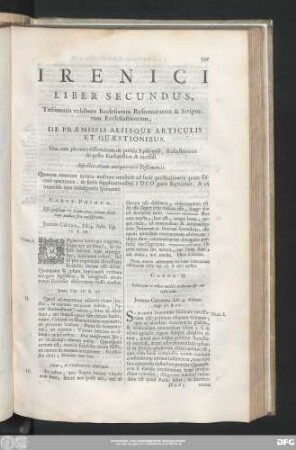 Caput Primum. Esse quasdam res etiam circa cultum divinum medias sive indifferentes.