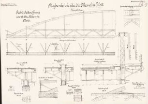 Straßenbrücke (Königin-Luise-Brücke) über die Memel, Tilsit: Hauptträger: Schnitte 1:25