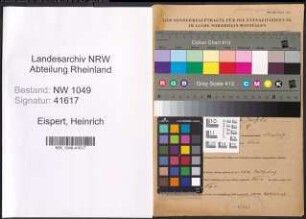 Entnazifizierung Heinrich Eispert , geb. 03.06.1890 (Bahnbeamter)