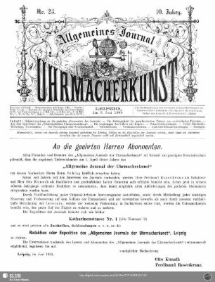 An die geehrten Herren Abonnenten
