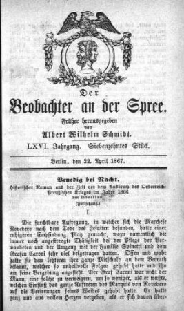 17. Stueck, 22. April 1867