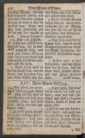 XXV. Vom Worte GOttes