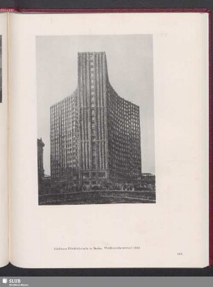 Hochhaus Friedrichstraße in Berlin. Wettbewerbsentwurf 1922