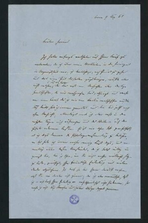 Brief vom 9. August 1865