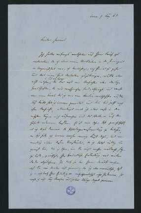 Brief vom 9. August 1865