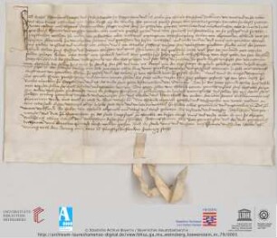 Urkunde : Vergleich zwischen dem Ehepaar Rheynhart und Kloster Lorsch