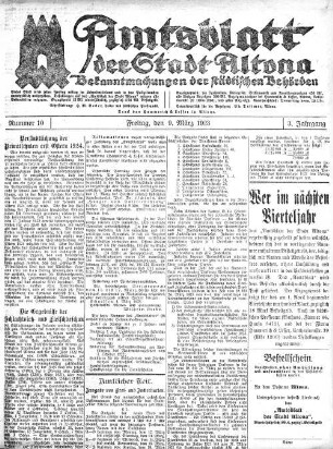 Nummer 10 : Freitag, den 9. März 1923