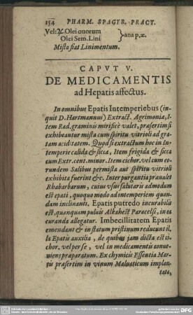 Caput V. De Medicamentis ad Hepatis affectus