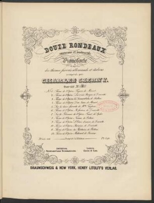 No. 2: Thème de l'opéra: Lucrezia Borgia, de Donizetti : oeuv. 618 no. 2