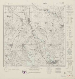 2955 (alte Nr.: 1488) Lippehne, Meßtischblatt (4cm - Karte)