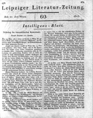 1815-03-11 : 60. Stück [Intelligenz-Blatt]