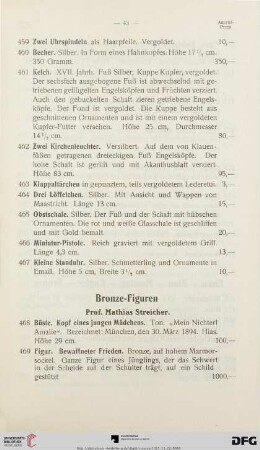 Bronze-Figuren (Nr. 468-477)