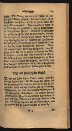[Acht und zwanzigster - Fuenf und funfzigster Brief]