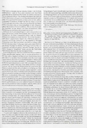 306-309 [Rezension] Höhn, Hans-Joachim, Kirche und kommunikatives Handeln