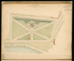 Gefallenendenkmal, Neiße Monatskonkurrenz Januar 1872: Lageplan; Maßstabsleiste