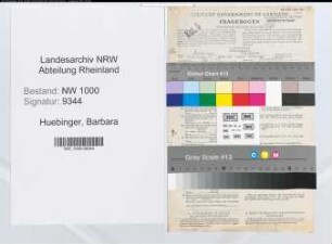 Entnazifizierung Barbara Huebinger, geb. 26.08.1917 (Stenotyp.)
