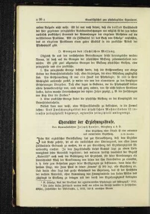 Charakter der Erziehungsstrafe