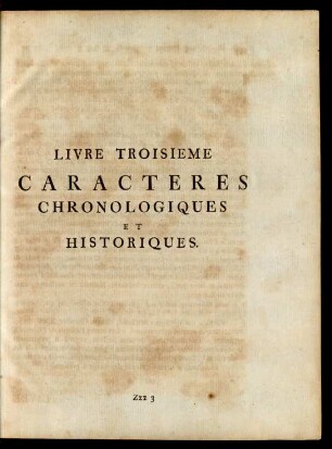 Livre Troisieme Caracteres Chronologiques Et Historiques