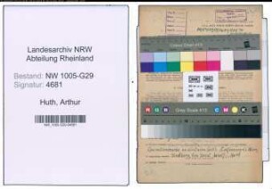Entnazifizierung Arthur Huth , geb. 22.03.1898 (Bahnbeamter)