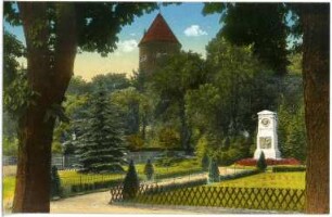 Freiberg. Schlossplatz, im Hintergrund der Donatsturm