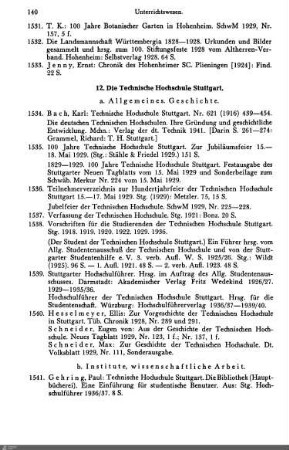 b. Institute, wissenschaftliche Arbeit