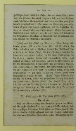 92. Krieg gegen die Tarentiner (282 - 272)
