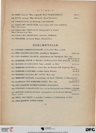 Edelmetalle (Nr. 395-409)