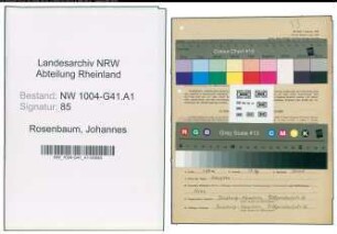Entnazifizierung Johannes Rosenbaum , geb. 23.02.1910 (Stadtinspektor)