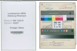 Entnazifizierung Maria Kroeger , geb. 30.08.1900 ()