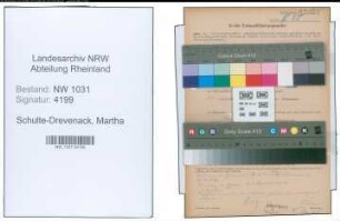 Entnazifizierung Martha Schulte-Drevenack , geb. 19.11.1884 ()