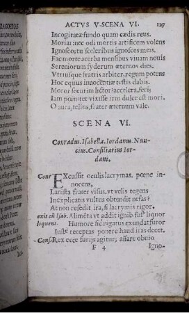 Scena VI. Conradus. Isabella. Iordanus. Nuncius. Consiliarius Iordani