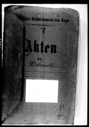 Zuchtversuche mit aus dem Deutschen Reich in das Schutzgebiet Togo importierten Berkshire-Schweinen