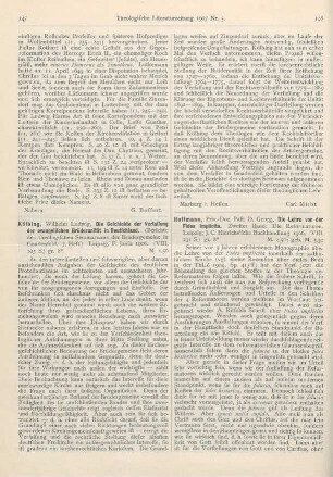 147-148 [Rezension] Kölbing, Wilhelm Ludwig, Die Geschichte der Verfassung der evangelischen Brüderunität in Deutschland