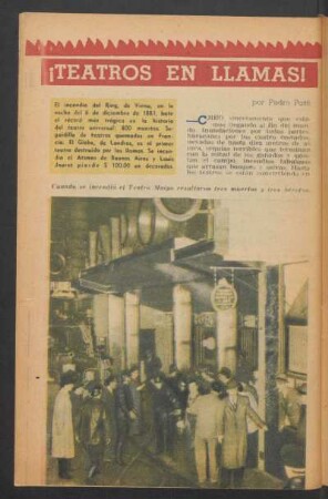 ¡Teatros en llamas!