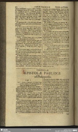 Vindiciae Epistolae Paulinae ad Philippenses