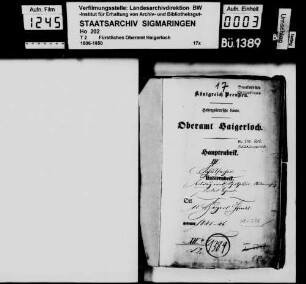 Erbauung eines Schulhauses der Rabbiner- und Lehrerwohnung in Haigerloch, mit Lageplan, Maßstab 1 : 500 und Bauplänen, Maßstab 1 : 100, von Zobel 1842