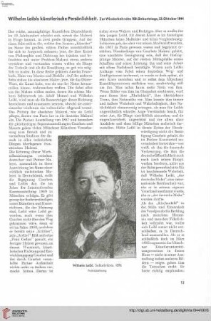 60: Wilhelms Leibls künstlerische Persönlichkeit : zur Wiederkehr des 100. Geburtstags, 23. Oktober 1844