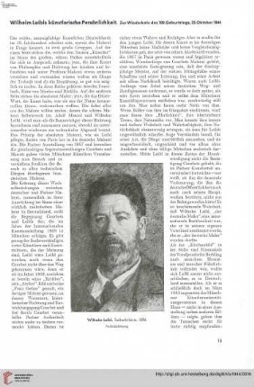 60: Wilhelms Leibls künstlerische Persönlichkeit : zur Wiederkehr des 100. Geburtstags, 23. Oktober 1844