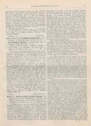 325-332 [Rezension] Weinel, Heinrich, Biblische Theologie des Neuen Testaments. Die Religion Jesu und des Urchristentums