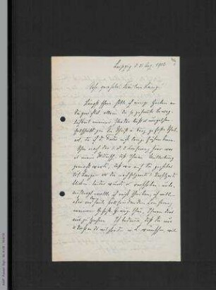 Brief von Johanna Brandstetter an Helene Lange