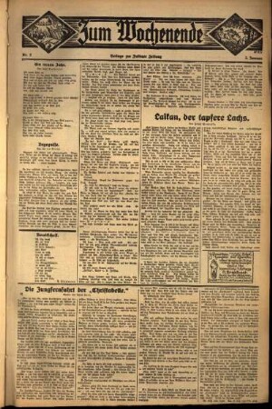 Dritte Ausgabe vom Sonntag, den 03. Januar 1932.