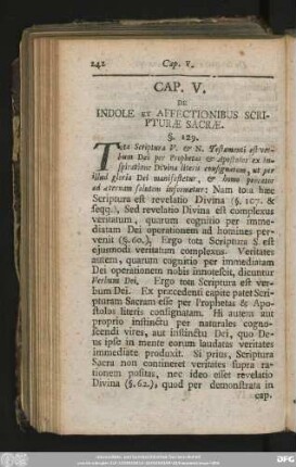 Cap. V. De Indole Et Affectionibus Scripturae Sacrae.