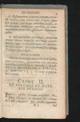 Caput II. De Partibus Et Materia Periodi.
